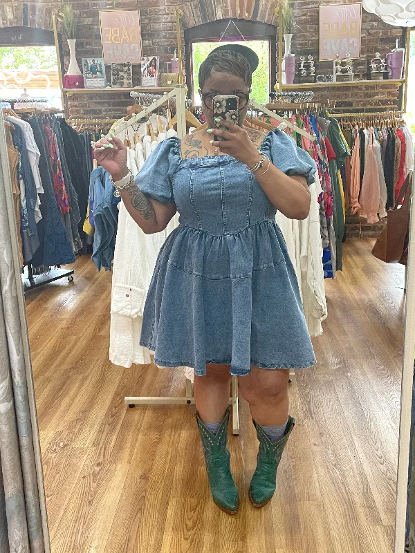 Smock Denim Dress