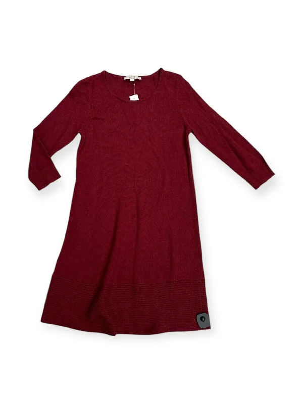 Dress Sweater By Loft In Red, Size: S