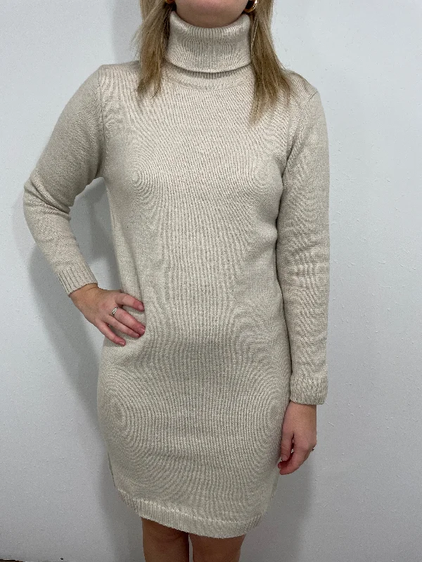 IN YOUR DREAMS SWEATER DRESS - BEIGE