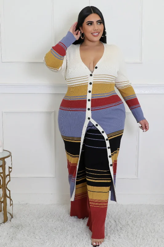 Stripes of Confidence Sweater Dress Set