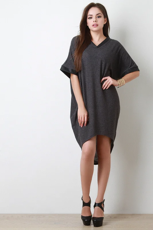 Half Sleeve Cocoon Sweater Dress