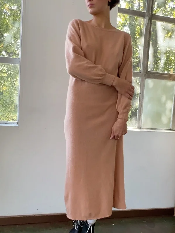 Apricot Cashmere Sweater Dress (S)