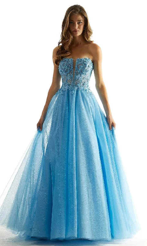 Mori Lee 49086 - Strapless Lace Prom Dress