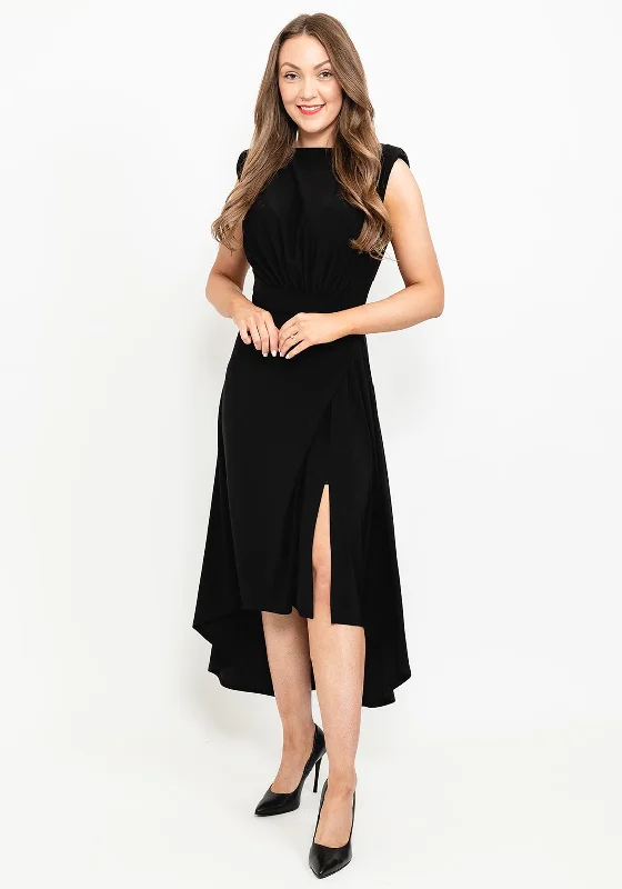 Kate Cooper Draped Waist Midi Dress, Black