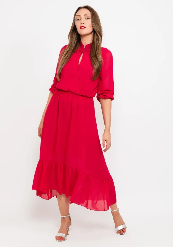 Rena by Coco Doll Lille Dipped Midi Dress, Pink