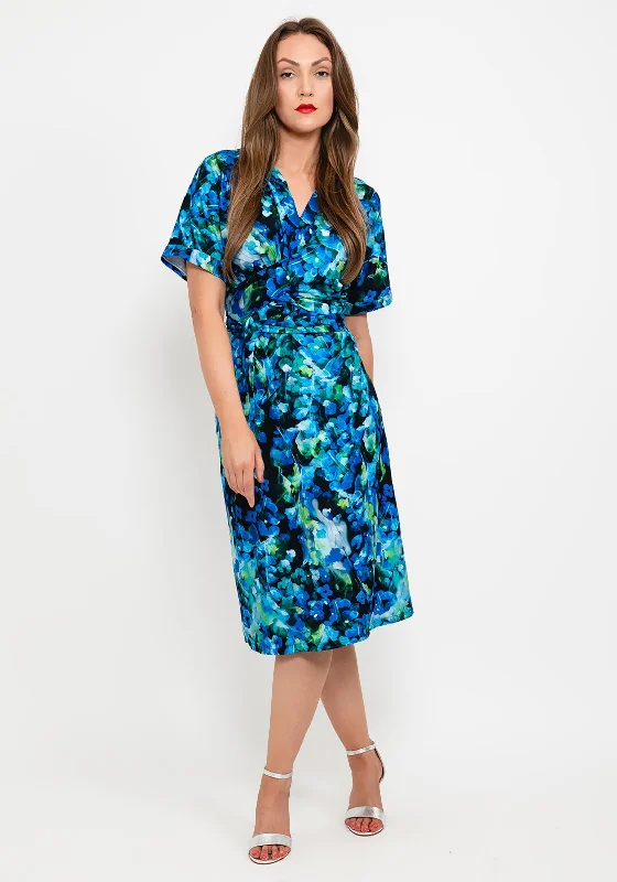 Rena by Coco Doll Paris Midi Dress, Blue & Green