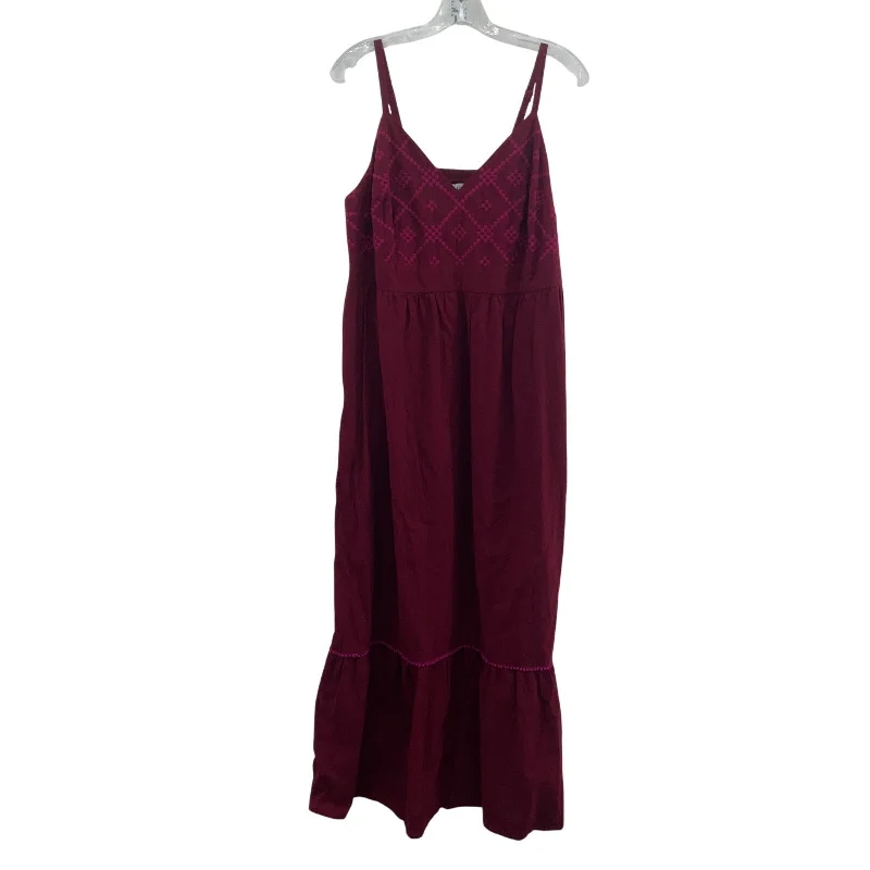 Ava & Viv Women's Burgundy Red Ruffle Cotton Sundress 0X NWT - Long Plus Size